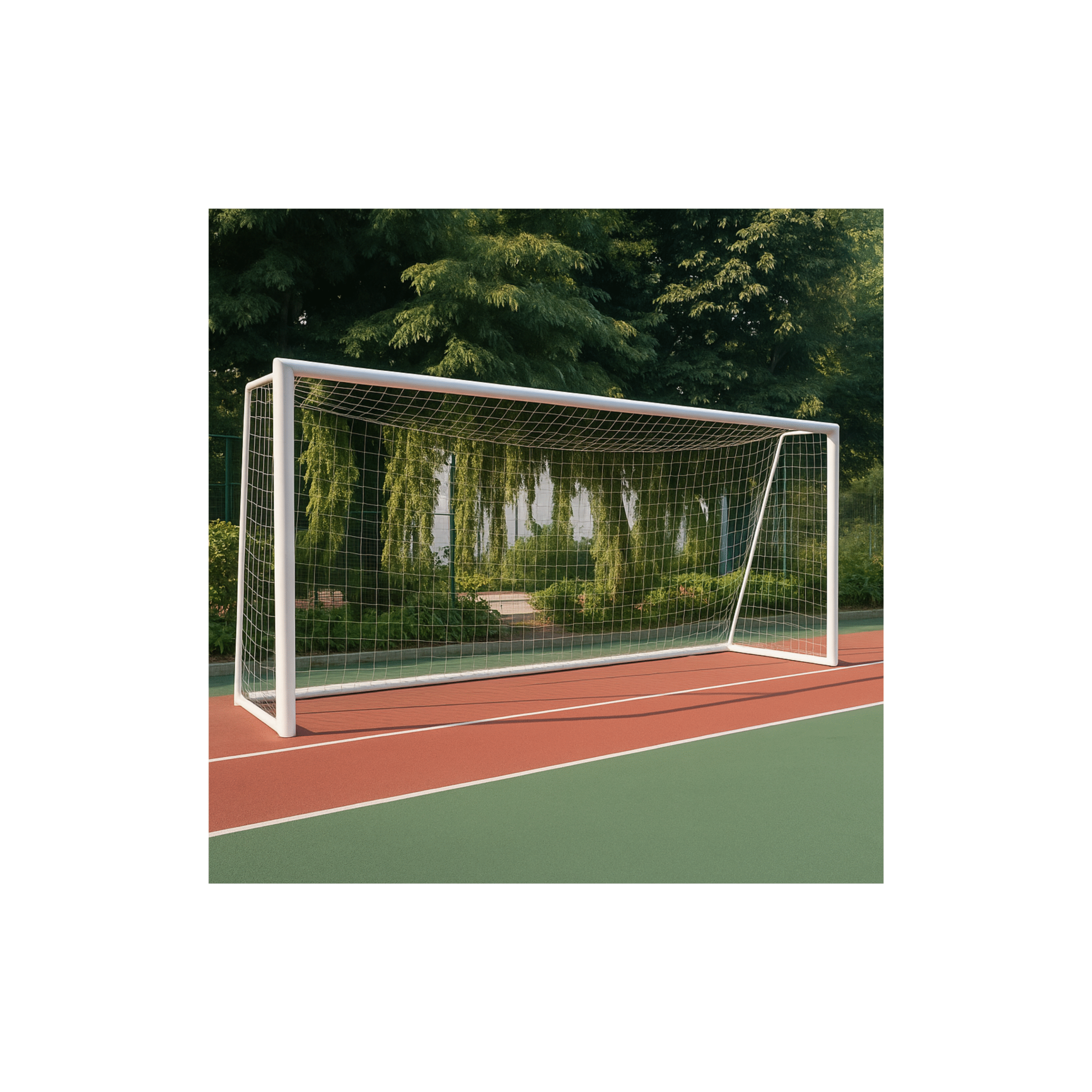 NIDEX FOOTBALL GOAL POST 4" ROUND PIPE MOVEABLE ALUMINIUM